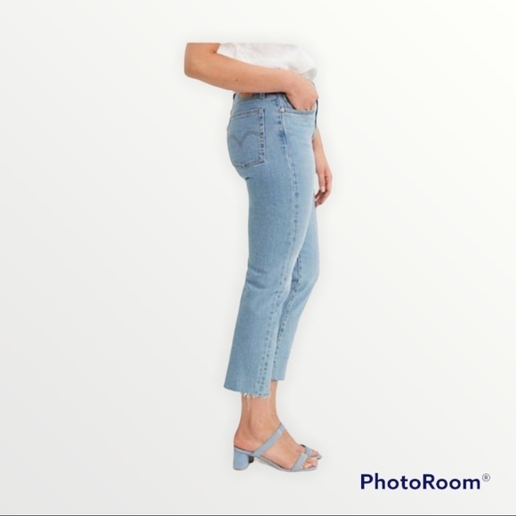 LEVI'S Medium Wash High Rise Button Fly Wedgie Straight Fit Jeans Size 31 - Picture 5 of 16